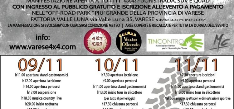 Varese BEER AND MUD FEST 4X4 – 9,10,11 NOVEMBRE 2018